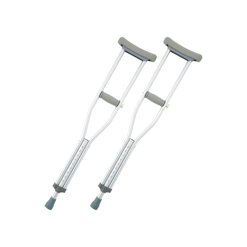 Amazon.co.jp: アルミ軽量松葉杖 Crutch gray 2本1組 伸縮 長さ調整